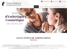 Tablet Screenshot of ecole-esthetique-touraine.com